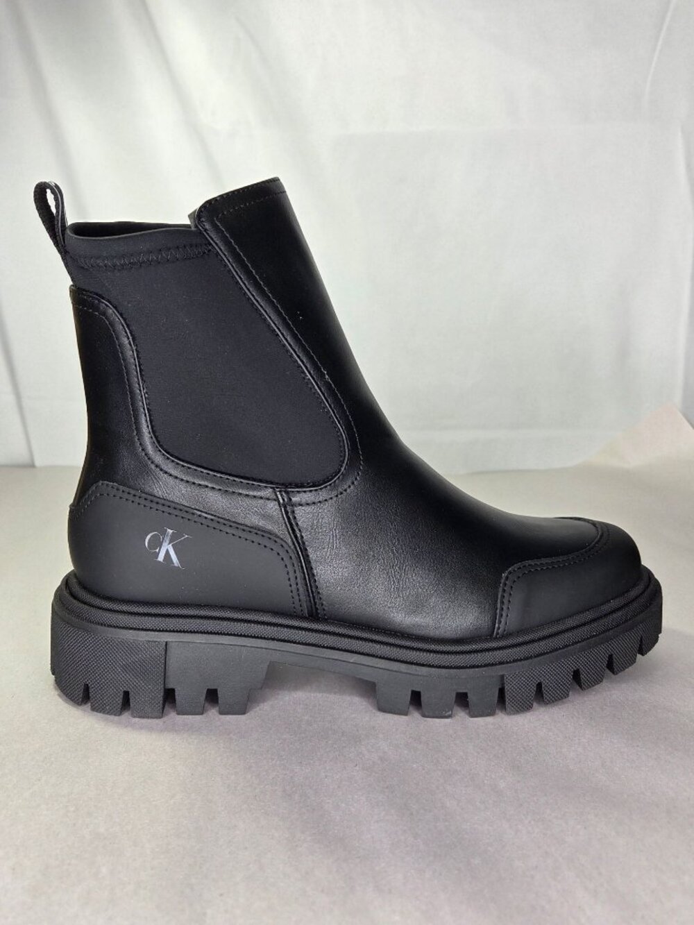Calvin Klein Remola Casual Chelsea Lug Sole Booties - Black